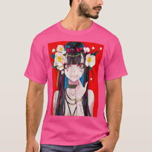 Camiseta Anime Chica Waifu Estética Japonesa Kawaii Otaku