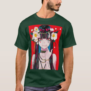 Camiseta Anime Chica Waifu japonés estético Kawaii Otaku 1