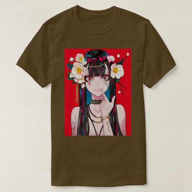 Camiseta Anime Chica Waifu japonés Kawaii Otaku P (Diseño del anverso)