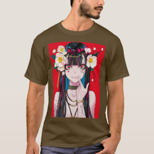 Camiseta Anime Chica Waifu japonés Kawaii Otaku P