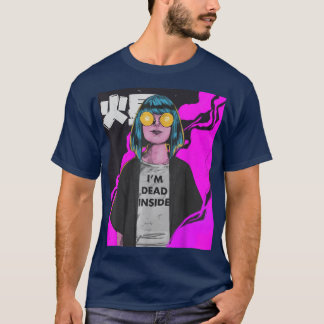 Camiseta Anime Chica Waifu Vaporwave Otak japonés estético