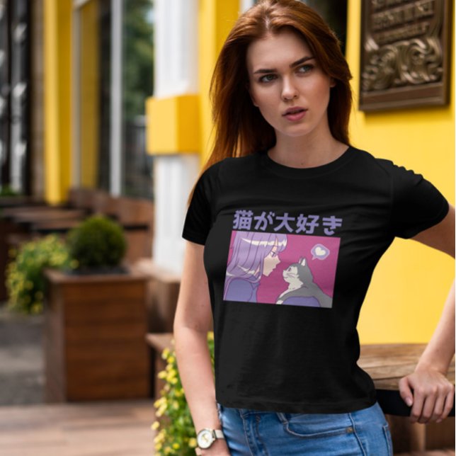 Camiseta Anime Chica Y Cat (Subido por el creador)
