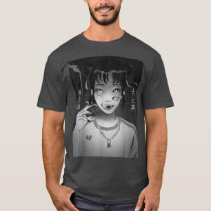 Camiseta Anime Chica Yokai Waifu Manga estética japonesa Ot