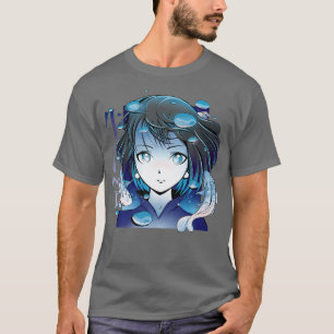 Camiseta Anime Chicas Koi Fish Japón obsequia a Chica de hi