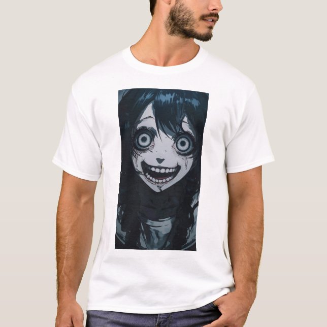 Camiseta Anime Crazy Chica Psycho Crazy Face T-Shirt (Anverso)