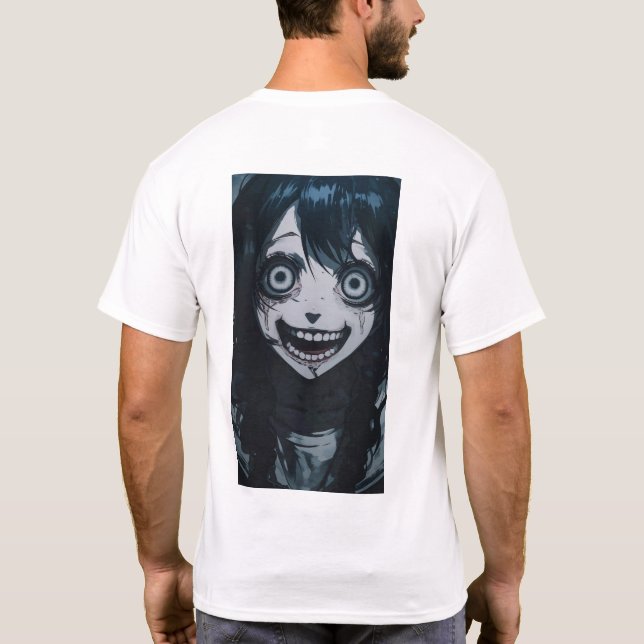 Camiseta Anime Crazy Chica Psycho Face T-Shirt (Reverso)