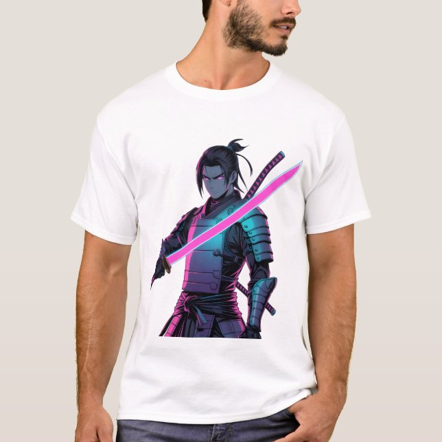 Camiseta Anime Cyberpunk Samurai (Anverso)