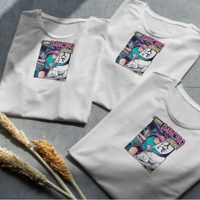 Camiseta Anime Dancing Vaporwave (Subido por el creador)