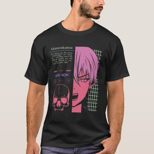 Camiseta Anime de Grunge japonés (Anverso)
