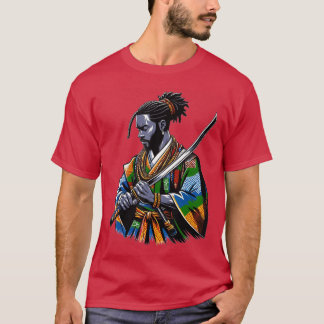 Camiseta Animé de samurái afroamericano Cartoon japonés Bus