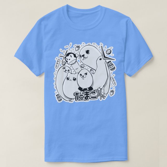 Camiseta Anime del perro de huevo (Diseño del anverso)