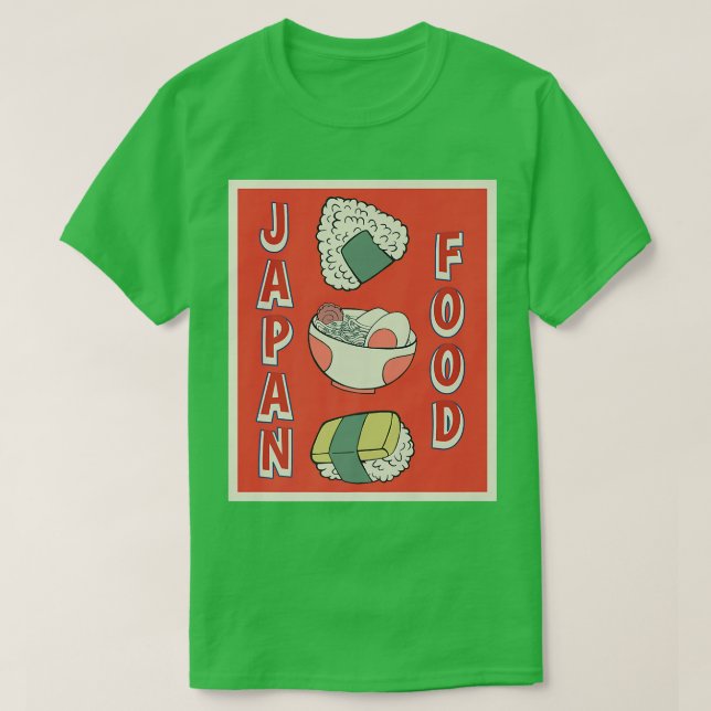 Camiseta Anime del sushi japonés retro (Diseño del anverso)
