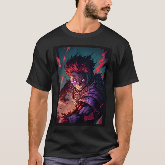 Camiseta Anime Demon Boy Hero Red Hair (Anverso)
