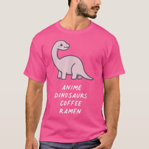 Camiseta Animé Dinosaurios Café Ramen Kawaii Pastel Gótico