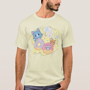 Camiseta Anime Donut se ilumina con Tom, Jerry y Tuffy