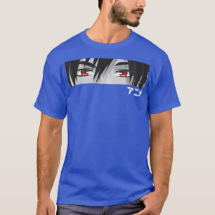 Camiseta Anime en caracteres japoneses Kawaii mira cara 