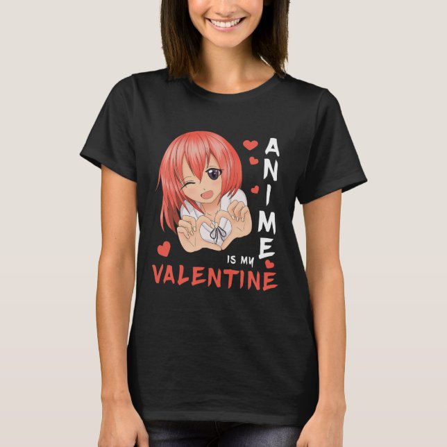 Camiseta Anime Es Mi Chica Anime De San Valentín Japón 1 (Anverso)