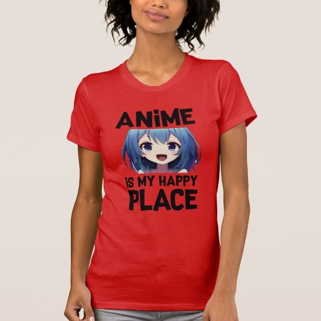 Camiseta Anime es mi lugar feliz (Anverso)