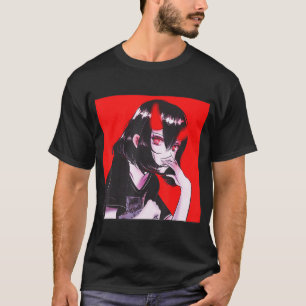 Camiseta Anime Estética Chica de Demonio Gótico Kawaii Waif