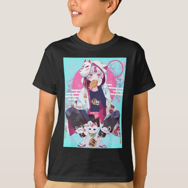 Camiseta Anime Estética Pastel japonés Kawaii Waifu Vapor (Anverso)