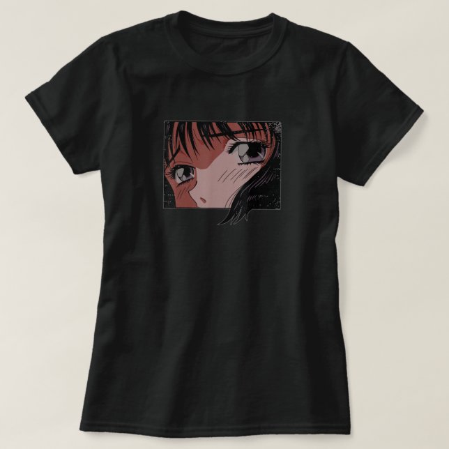 Camiseta Anime Eyes Girl Japan Indie Aesthetic Japanese (Diseño del anverso)