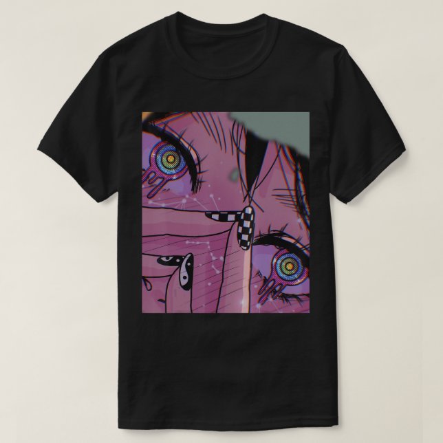 Camiseta Anime Eyes Pastel Kawaii Girl Aesthetic Japanese O (Diseño del anverso)