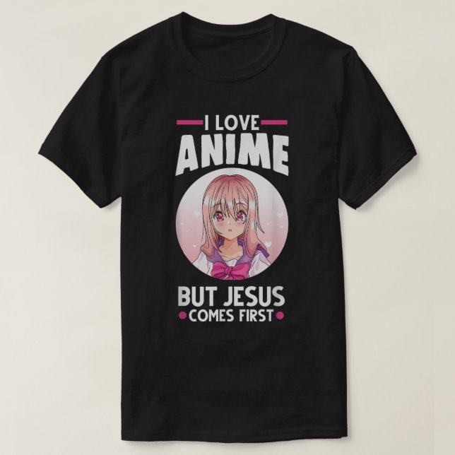 Camiseta Anime Faith Jesus First Design (Diseño del anverso)