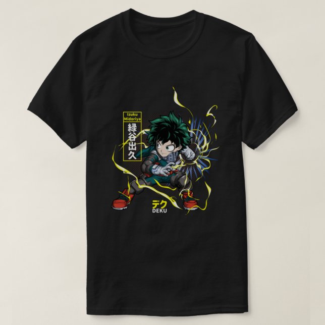 Camiseta Anime fan art deku T-Shirt (Diseño del anverso)