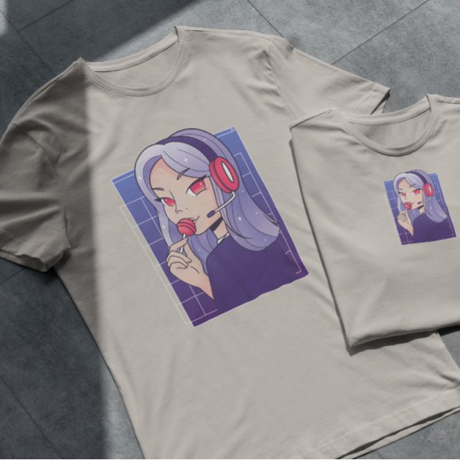 Camiseta Anime Gamer Chica Lollipop (Subido por el creador)