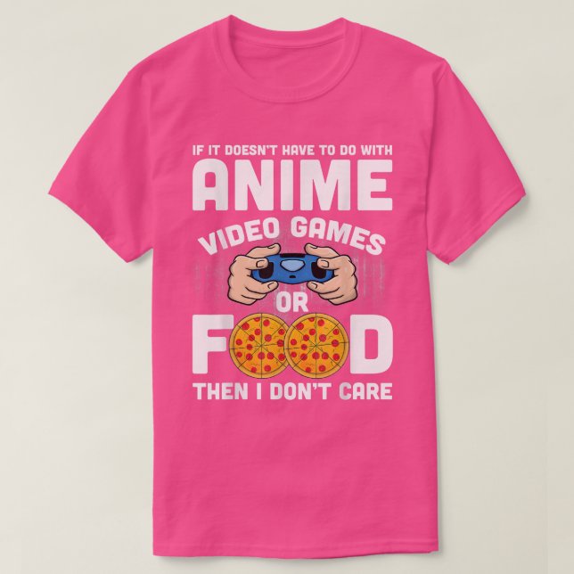 Camiseta Anime, Gamer Y Chicas De Comida Niños Pizza V (Diseño del anverso)