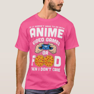 Camiseta Anime, Gamer Y Chicas De Comida Niños Pizza V