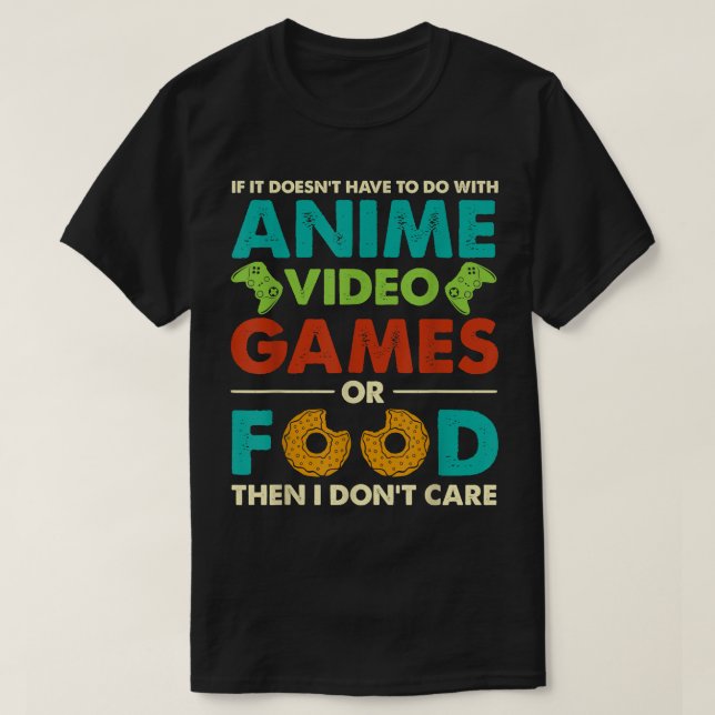 Camiseta ANIME GAMES BUENO, no te importe el manga japonés  (Diseño del anverso)