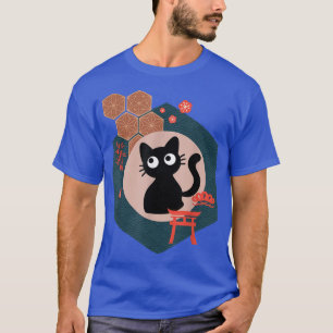 Camiseta Anime gato negro sobre Japón kitten tokyo otaku