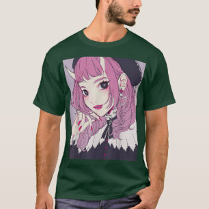 Camiseta Anime Girl Kawaii Waifu Aesthetic Japanese Otaku 1