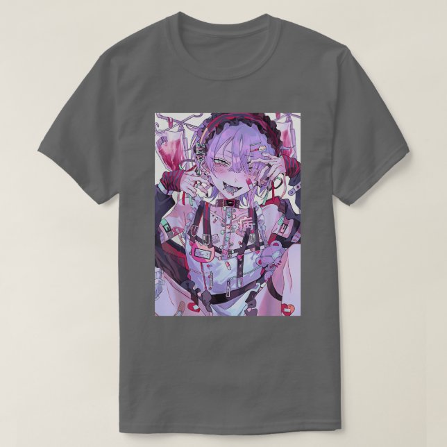 Camiseta Anime Girl Kawaii Yandere Waifu Aesthetic Japanese (Diseño del anverso)