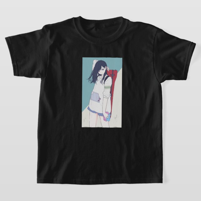 Camiseta Anime Girl Lofi Aesthetic Retro 90s Waifu Japanese (Distribución)