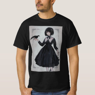Camiseta Anime Girl Sad Retro Aesthetic Japanese Otaku 