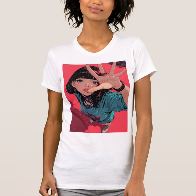 Camiseta Anime Girl T-shirt High Quality Print (Anverso)