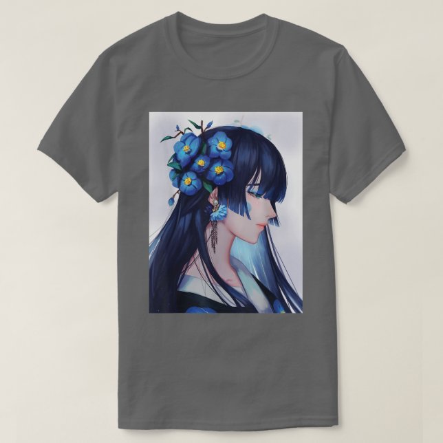 Camiseta Anime Girl Waifu Japanese Aesthetic Otaku  (Diseño del anverso)