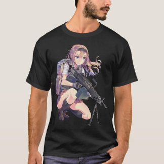Camiseta Anime girl with gun                
