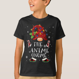 Camiseta Anime Gnome Búfalo Plantado Luz de Árbol de Navida