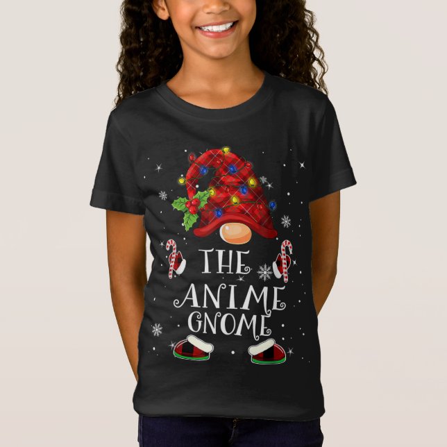 Camiseta Anime Gnome Búfalo Plantado Luz de Árbol de Navida (Anverso)