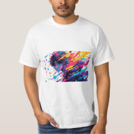 Camiseta Anime Graffiti Chaos — Color Splash Men Anime Art