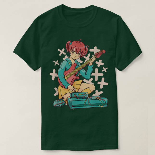 Camiseta Anime Guitare Music Girl  (Diseño del anverso)