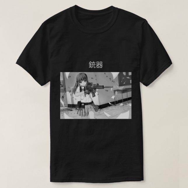 Camiseta Anime Gun (Diseño del anverso)