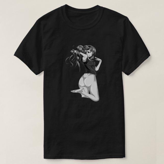 Camiseta Anime Hentai, kawaii, Otaku, Waifu, Ahegao, Otaku  (Diseño del anverso)