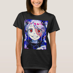 Camiseta Anime Horror Chica Kawaii Waifu Estética Japonesa