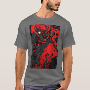 Camiseta Anime horror estética miedo Chica aterrador japoné