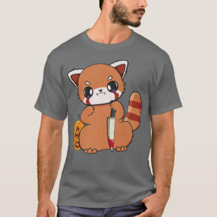 Camiseta Anime Horror Halloween Red Panda Witch Cutorial 