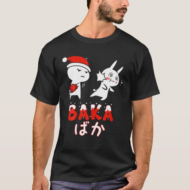 Camiseta Anime japonés Baka Rabbit cachetea a Navidades de  (Anverso)